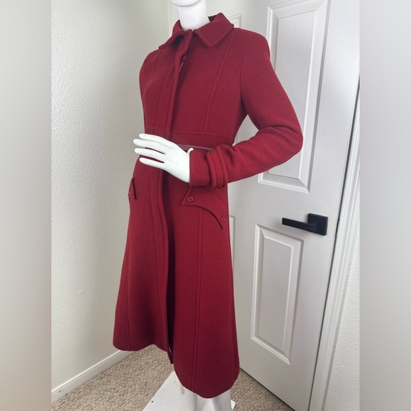 MaxMara Red Wool Coat - Picture 3 of 16
